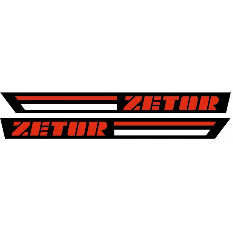 Zetor cabin stickers x 2 pieces 135cm