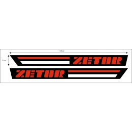 Zetor cabin stickers x 2 pieces 135cm