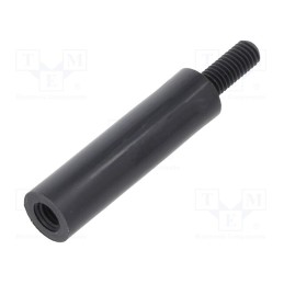 10 pcs x DREMEC - 285RDX22 - Screwed spacer sleeve, cylindrical, polyamide, M3, M3, 22mm, black