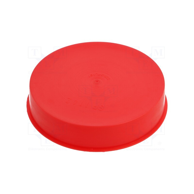 10 pcs x SUNDPLAST - 15350 -AS - Plugs, Body: red, Out.diam: 115.6mm, H: 23mm, Mat: LDPE, push-in