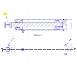 Bushing in the head of the cylinder of a CVA backhoe loader