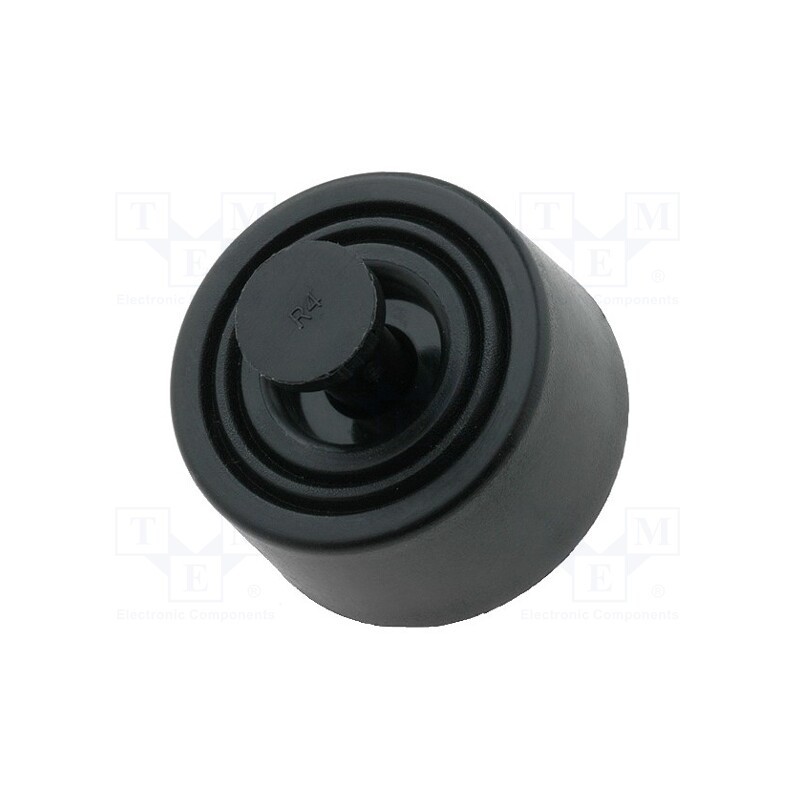 10 pcs x DREMEC - FIX-FR-129 - Quick mounting foot, black, polyetylene, A: 10.2mm, B: 30mm, C: 28mm