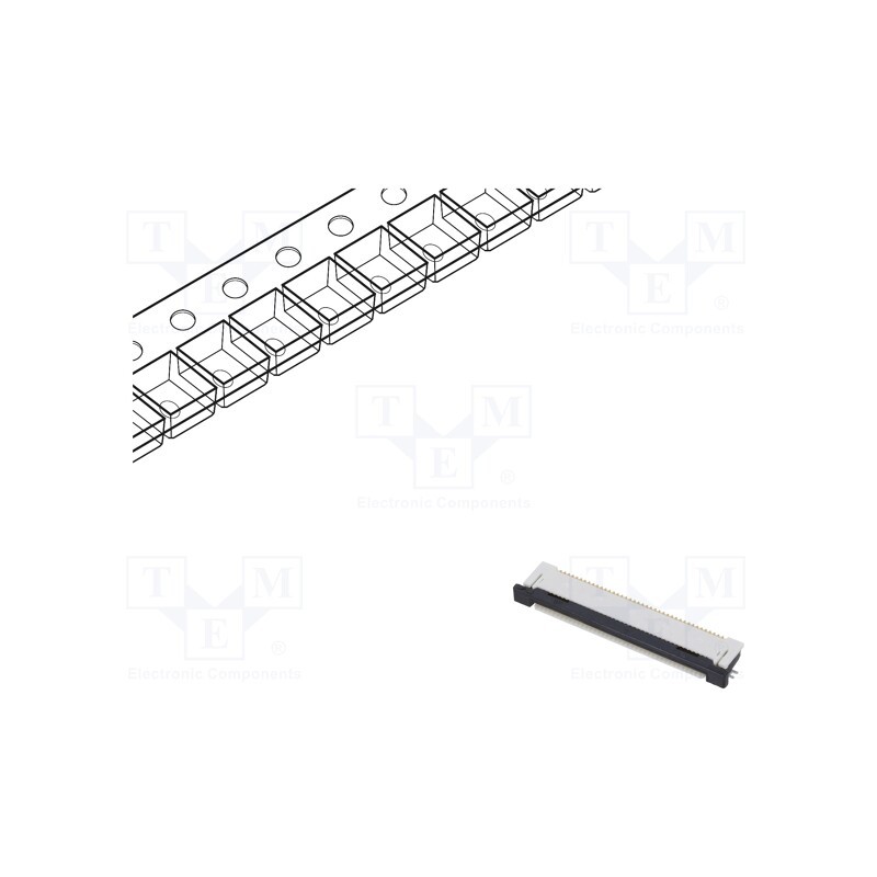2 pcs x MOLEX - 541324062 - Connector: FFC/FPC, horizontal, PIN: 40, bottom contacts,ZIF, SMT