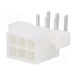 2 pcs x MOLEX - 39291067 - Socket, wire-board, male, Mini-Fit Jr, 4.2mm, PIN: 6, THT, holders