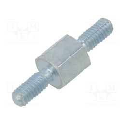 10 pcs x DREMEC - 422X05 - Screwed spacer sleeve, 5mm, Ext.thread: M2,5, hexagonal, steel
