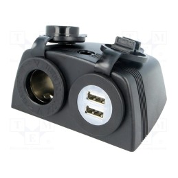 1 pcs x SCI - A13-142194BHD-BB3 - Car lighter socket, car lighter socket x1,USB A socket x2