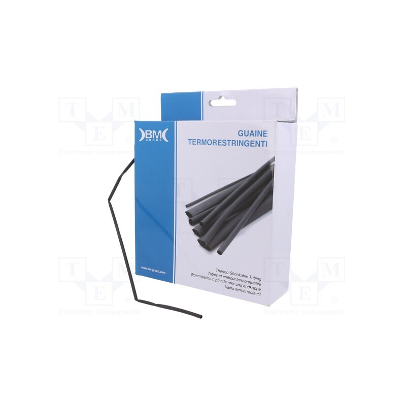 1 rol x BM GROUP - GBS024MNE - Heat shrink sleeve, glueless, 2: 1, 2.4mm, L: 11m, polyolefine