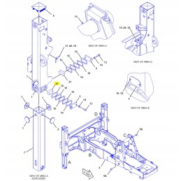 Support slide for cat backhoe loader 35 5 mm