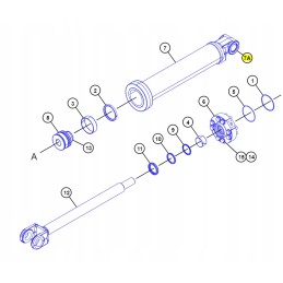 Sleeve in the head of the Cat Lad wheel cylinder 9T8676
