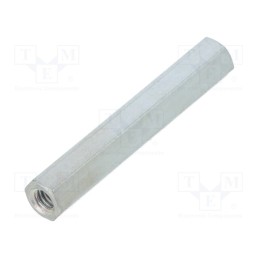 10 pcs x DREMEC - 1212X25 - Screwed spacer sleeve, 25mm, Int.thread: M2,5, hexagonal, steel