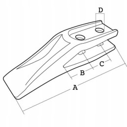 JCB Volvo excavator bucket teeth for bolting