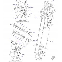 Stick cat backhoe loader cylinder pin