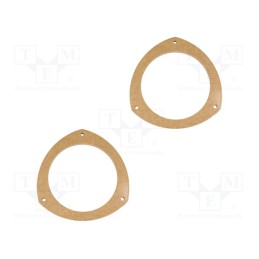 1 set x 4CARMEDIA - Spacer ring, MDF, 165mm, Subaru, impregnated,varnished, 2pcs.
