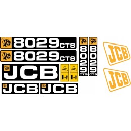 JCB 8029 cts mini excavator laminated stickers