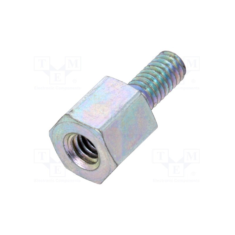 10 pcs x DREMEC - 222X05 - Screwed spacer sleeve, 5mm, Int.thread: M2,5, Ext.thread: M2,5