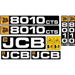 JCB 8010 cts mini excavator laminated stickers