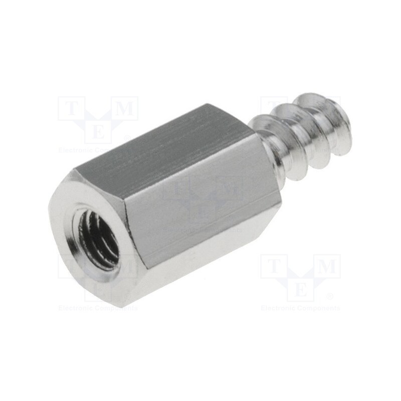 10 pcs x DREMEC - 214ST3.3X08 - Screwed spacer sleeve, 8mm, Int.thread: M3, Ext.thread: ST3,3