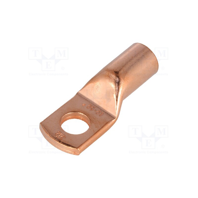 2 pcs x ERGOM - E11KM-01010104700 - Tip: ring tube, M10, 50mm2, crimped, for cable, L: 38.5mm, copper