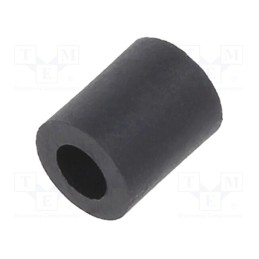 10 pcs x DREMEC - 385/2.7X06 - Spacer sleeve, cylindrical, polyamide, L: 6mm, Øout: 5mm, black