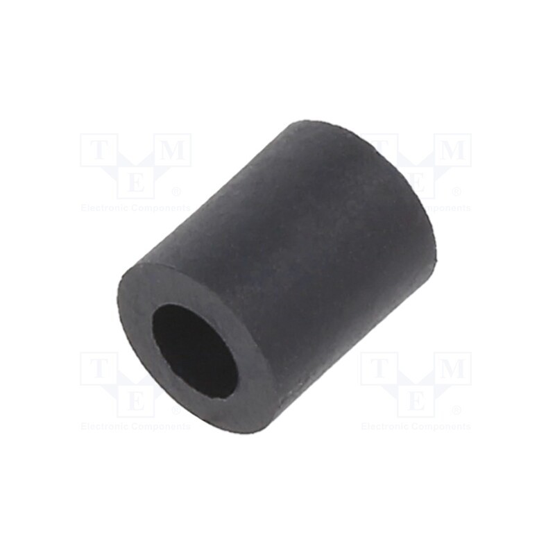 10 pcs x DREMEC - 385/2.7X06 - Spacer sleeve, cylindrical, polyamide, L: 6mm, Øout: 5mm, black