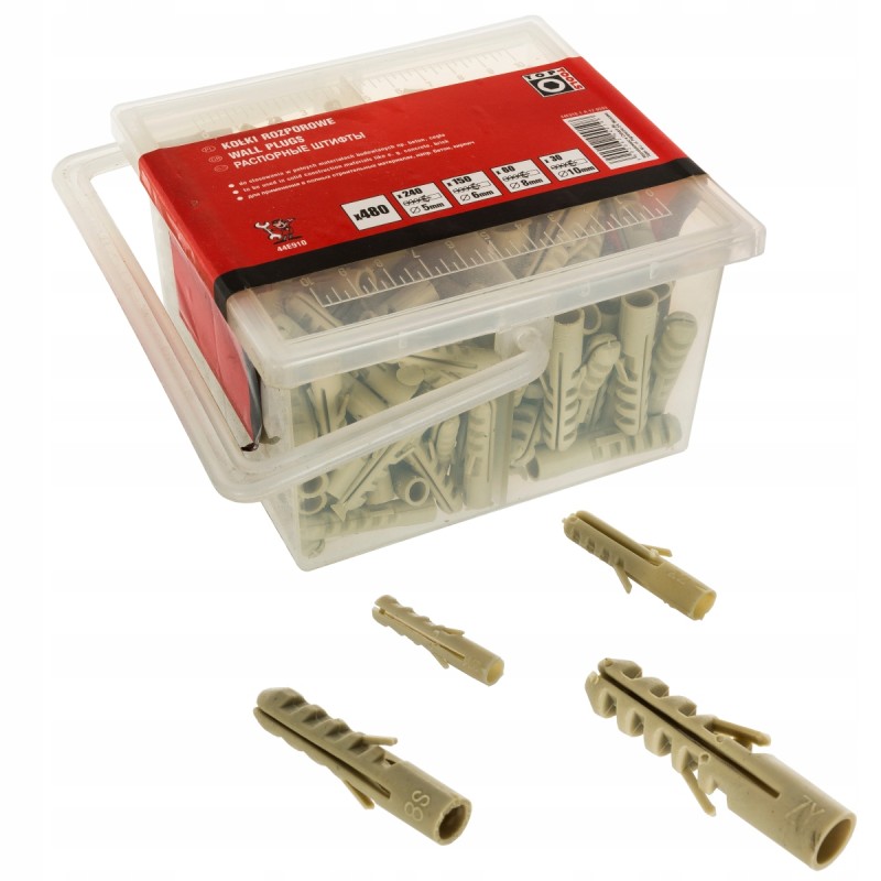 Set of expansion plugs 5 6 8 10mm 480 pcs