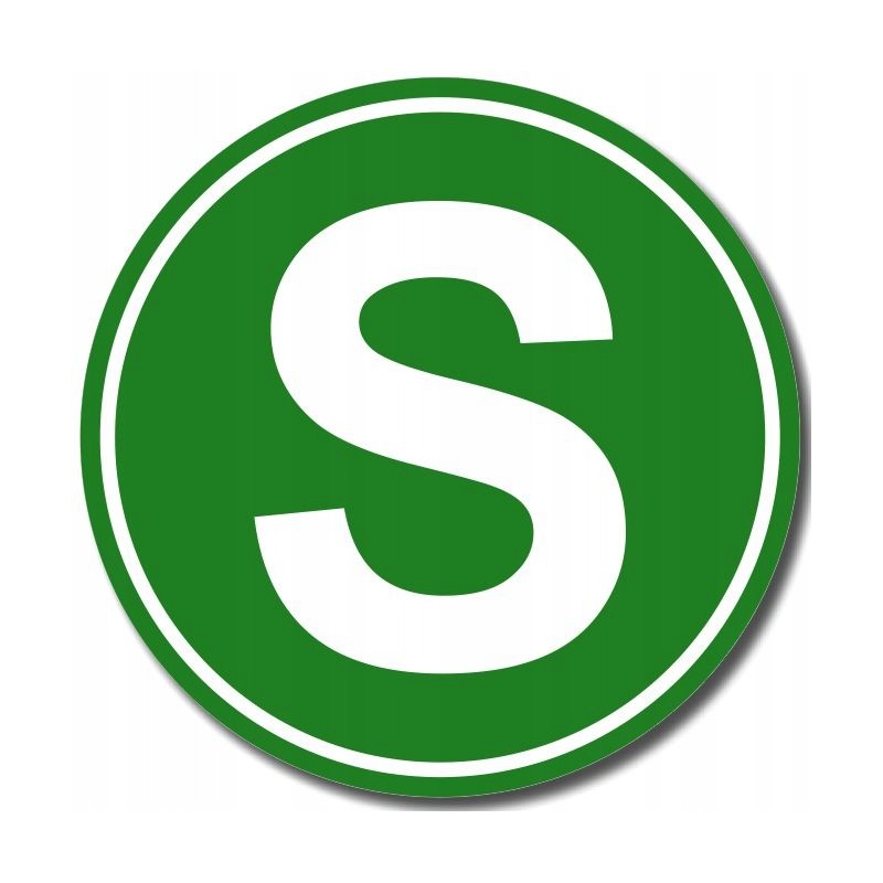 Sticker letter S marking low noise truck 16 cm