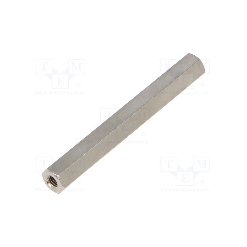 10 pcs x DREMEC - 114X45 - Screwed spacer sleeve, 45mm, Int.thread: M3, hexagonal, brass