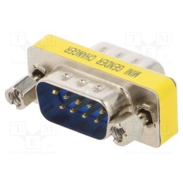 2 pcs x CONNFLY - DS1082-02-9P8LNCC - Transition: adapter, D-Sub 9pin male,both sides, gender changer