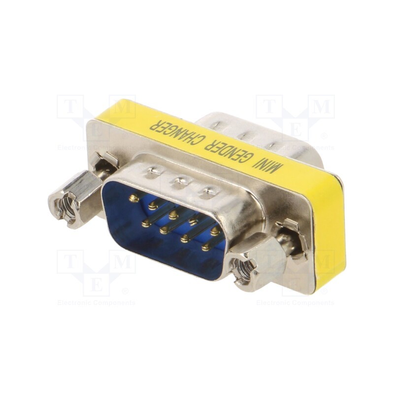 2 pcs x CONNFLY - DS1082-02-9P8LNCC - Transition: adapter, D-Sub 9pin male,both sides, gender changer