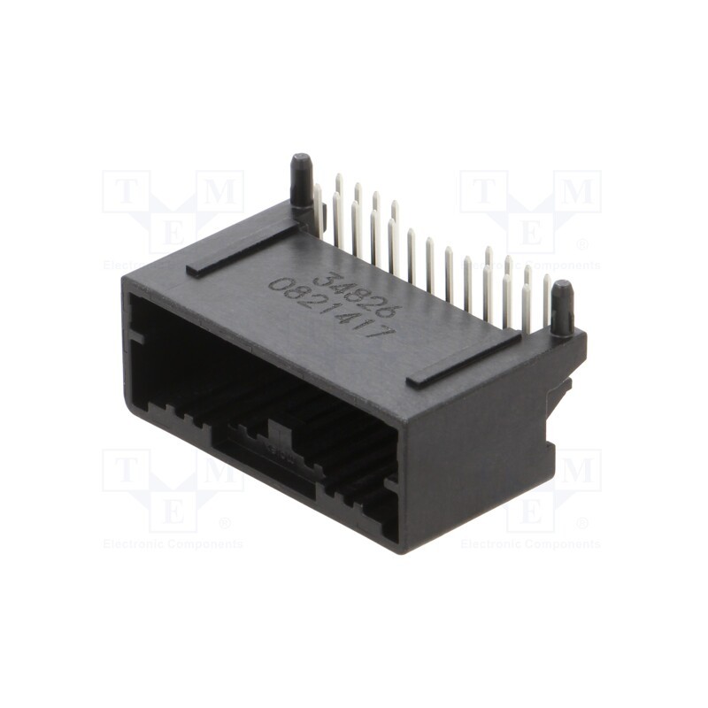 2 pcs x MOLEX - 348260200 - Connector: automotive, Mini50, male, socket, on PCBs, PIN: 20, black