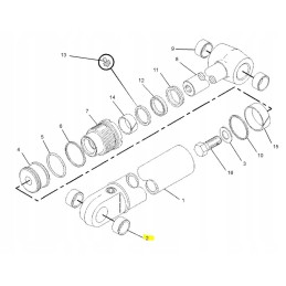 Bucket closing actuator sleeve cat 428 50x63x23