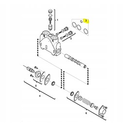A set of distributor seals for a Volvo backhoe loader