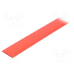 1 m x TASKER - GTM 1995 R - Heat shrink sleeve, glueless, 2: 1, 19mm, L: 1m, red, polyolefine