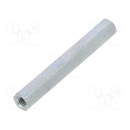 10 pcs x DREMEC - 1212X30 - Screwed spacer sleeve, 30mm, Int.thread: M2,5, hexagonal, steel