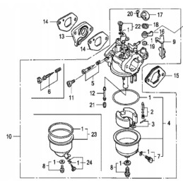 Honda gxv1200 carburetor manifold 16211 ze6 000