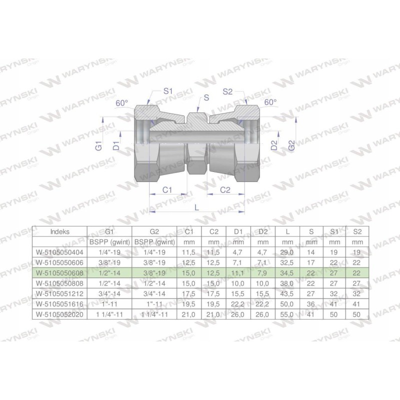Inch aa 3 8 hydraulic reducing connector