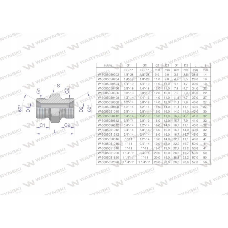 Inch bb 1 4 hydraulic reducing connector