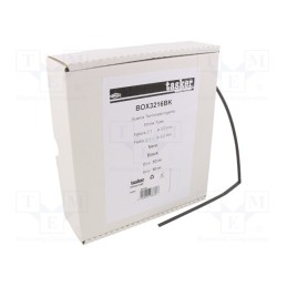 1 pcs x TASKER - BOX 3216 BK - Heat shrink sleeve, glueless, 2: 1, 3.2mm, L: 10m, black