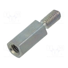 10 pcs x DREMEC - 2212X08 - Screwed spacer sleeve, 8mm, Int.thread: M2,5, Ext.thread: M2,5