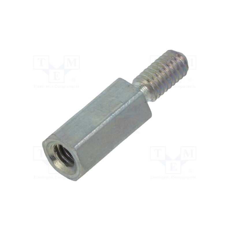 10 pcs x DREMEC - 2212X08 - Screwed spacer sleeve, 8mm, Int.thread: M2,5, Ext.thread: M2,5