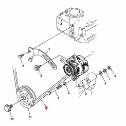 Komatsu toothed belt pc14 pc15 pc16 pc18