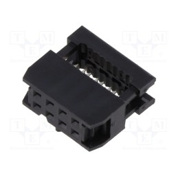 1 pcs x Amphenol Communications Solutions - T812108A100CEU - Plug, IDC, female, PIN: 8, without strain relief, IDC, 1.27mm, blac
