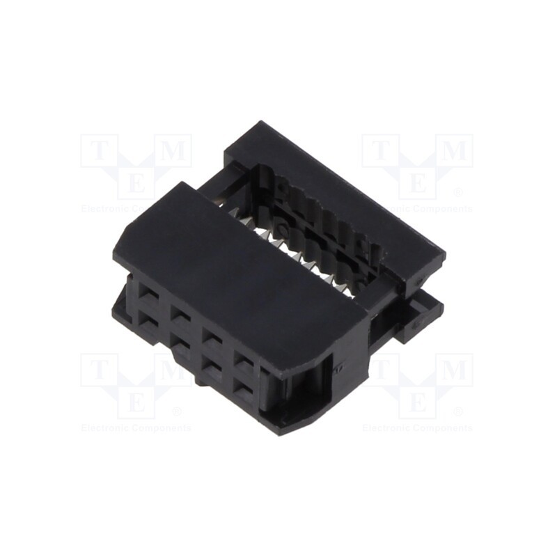 1 pcs x Amphenol Communications Solutions - T812108A100CEU - Plug, IDC, female, PIN: 8, without strain relief, IDC, 1.27mm, blac