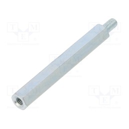 10 pcs x DREMEC - 226X50 - Screwed spacer sleeve, 50mm, Int.thread: M4, Ext.thread: M4, steel