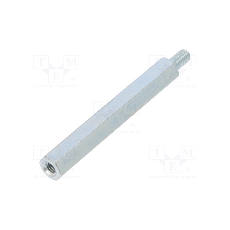 10 pcs x DREMEC - 226X50 - Screwed spacer sleeve, 50mm, Int.thread: M4, Ext.thread: M4, steel