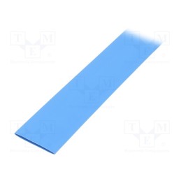 1 m x TASKER - GTM 2512 B - Heat shrink sleeve, glueless, 2: 1, 25.4mm, L: 1m, blue, polyolefine
