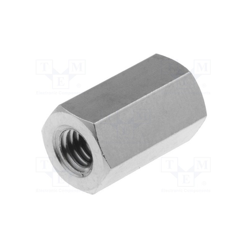 10 pcs x DREMEC - 116X12 - Screwed spacer sleeve, 12mm, Int.thread: M4, hexagonal, brass