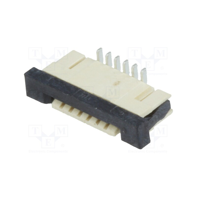 1 pcs x ADAM TECH - PCA-2-CA-06-V-3 - Connector: FFC/FPC, vertical, PIN: 6, ZIF, SMT, 0.5A, 30mΩ, -40÷85°C