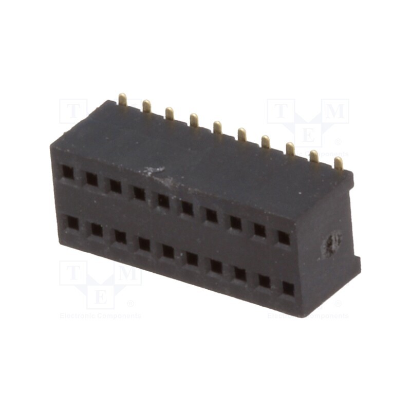 1 pcs x CONNFLY - DS1065-10-2*10S8BS - Socket, pin strips, female, PIN: 20, straight, 1.27mm, SMT, 2x10