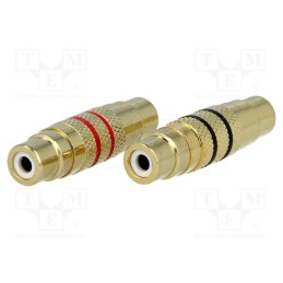 1 set x ACV - 30.4201-02 - Adapter, RCA socket,both sides, 2pcs.